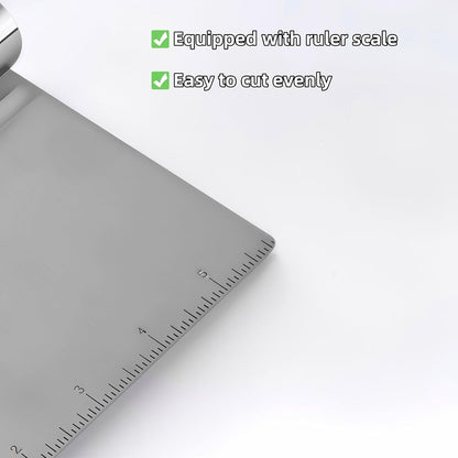5.9" Professional Stainless Steel Dough Scraper and Bench Knife with Measurement Scale, Multi-Purpose Pastry Cutter for Baking, Pizza, Grill, Dough, Vegetables