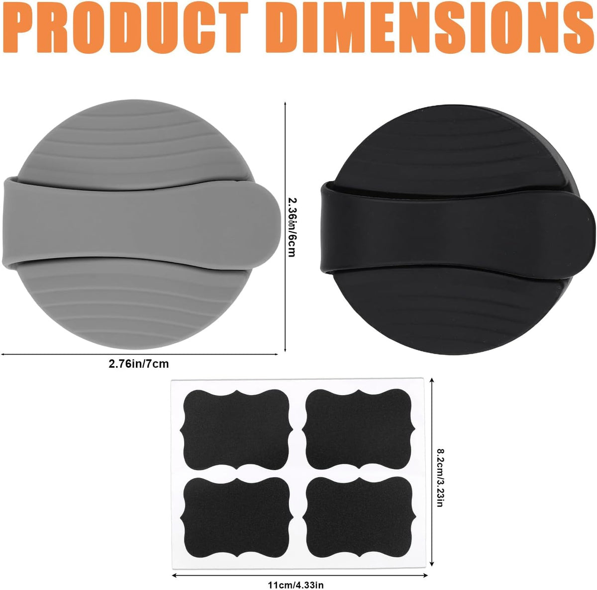 2pcs Salad Dressing Bottle Cap Compatible with Good Seasons, Leak-Proof Airtight BPA-Free Silicone Salad Dressing Cruet Top Replacement Tight Fit & Closeable Cap(Grey, Black)