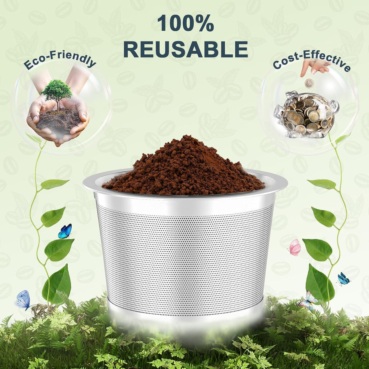 Reusable K Cup for Keurig 1.0, 2 Pack, NO BPA