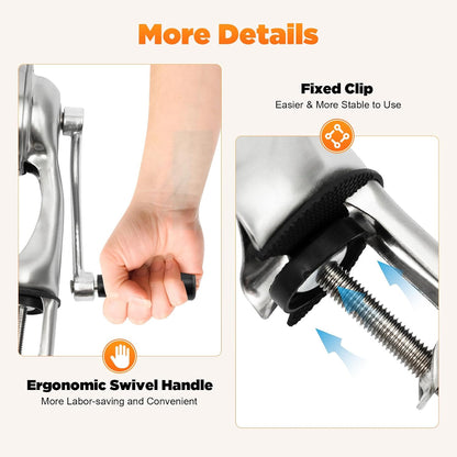 Rotary Cheese Grater, Cheese Grater Hand Crank with 5 Drum Blades, Round Mandoline Slicer Vegetable Slicer Walnuts Grinder for Potato, Carrot, Nuts