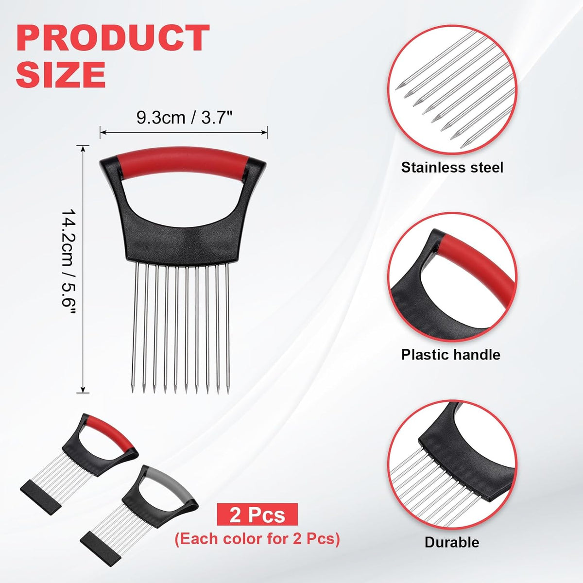 Onion Slicer Holder, Stainless Steel Vegetable Cutting Holder Food Cutter Tool for Slicing Storing Onions Tomatoes Potatoes Avocados Apples, Green