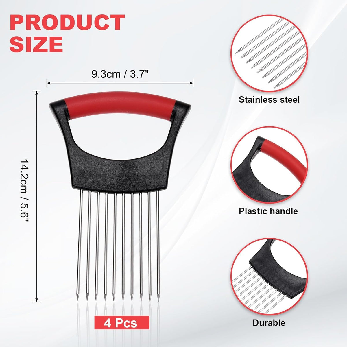 Onion Slicer Holder, Stainless Steel Vegetable Cutting Holder Food Cutter Tool for Slicing Storing Onions Tomatoes Potatoes Avocados Apples, Green