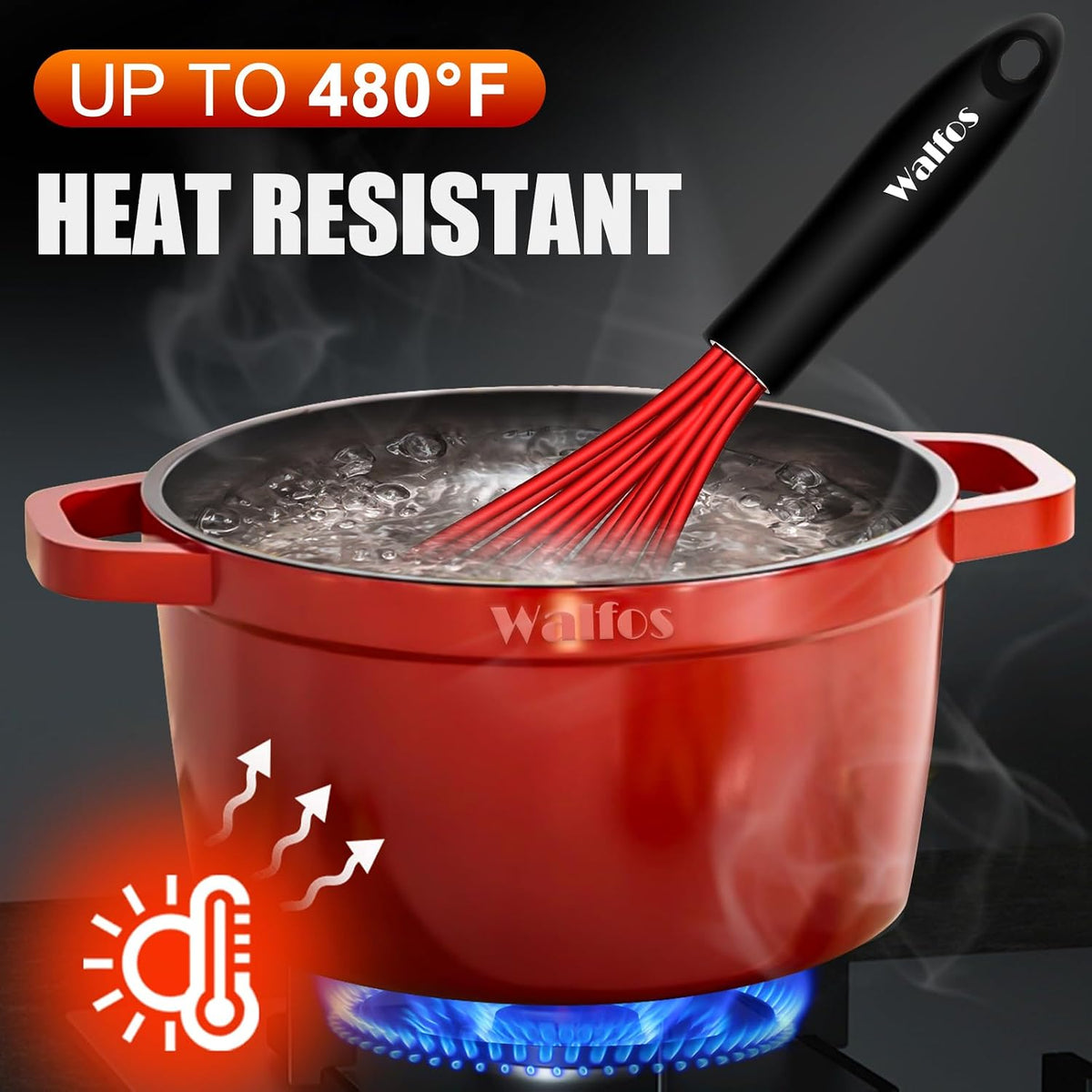 Whisk,7+9+11in Silicone whisk, BPA free Whisks for Cooking Non Scratch. Heat Resistant(480°F) Wisk. Perfect for Blending, Mixing, Beating etc.Dishwasher Safe.Set of 3 (Colorful)