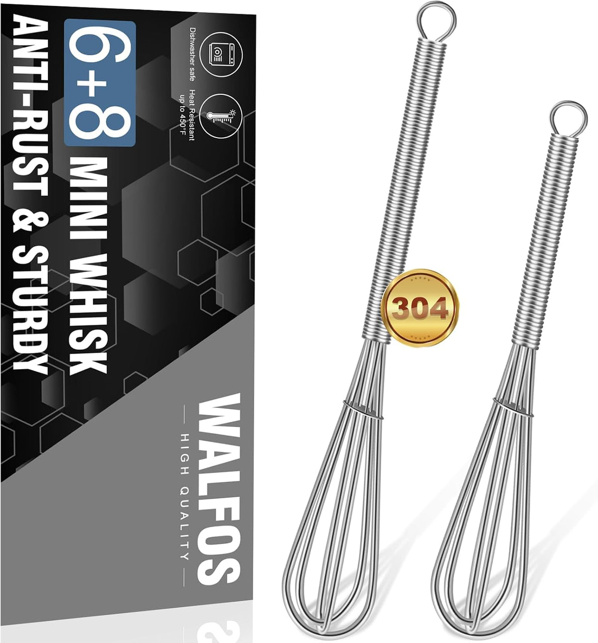 Whisk,7+9+11in Silicone whisk, BPA free Whisks for Cooking Non Scratch. Heat Resistant(480°F) Wisk. Perfect for Blending, Mixing, Beating etc.Dishwasher Safe.Set of 3 (Colorful)