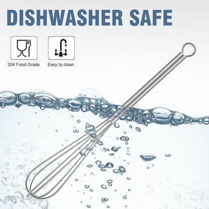 Whisk,7+9+11in Silicone whisk, BPA free Whisks for Cooking Non Scratch. Heat Resistant(480°F) Wisk. Perfect for Blending, Mixing, Beating etc.Dishwasher Safe.Set of 3 (Colorful)