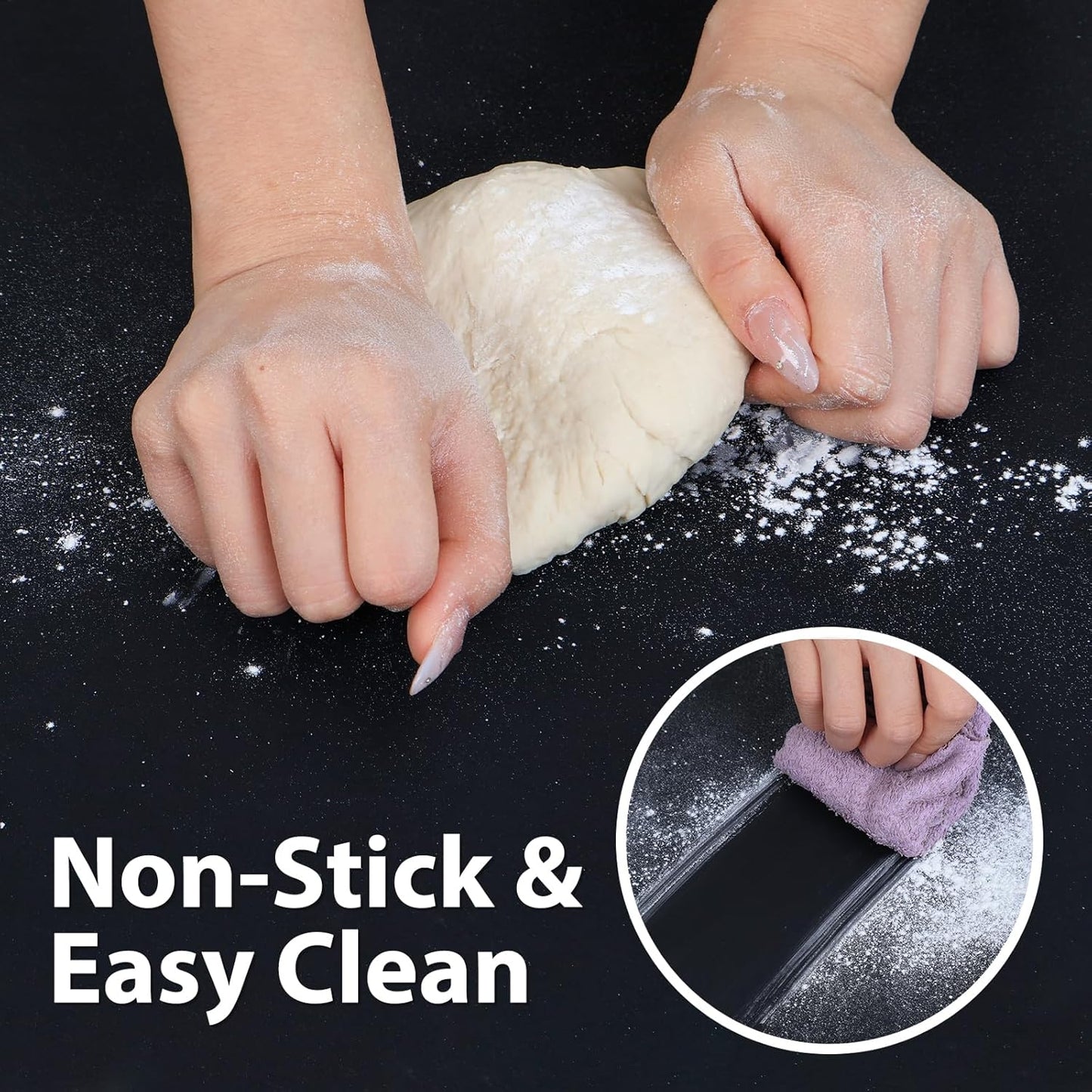 Thick Silicone Counter Mat Large 23.4x15.6" for Kitchen Countertop Crafts | Kitchen Table/Countertop Protector/Non Stick Pastry Baking Placemats Silicone Pad Crafts Kid Heat Resistant White Translucent
