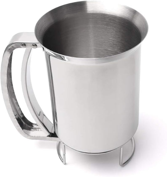 Handheld stainless steel batter dispenser, cupcake batter separator, baking tools (Size: 6.4 inches long x 4.1 inches wide)
