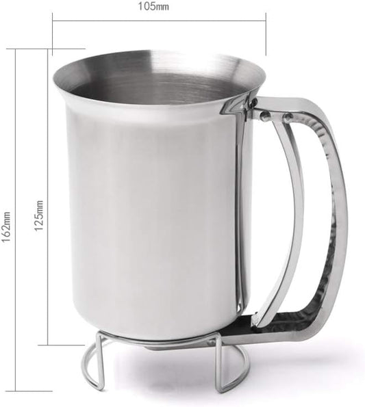 Handheld stainless steel batter dispenser, cupcake batter separator, baking tools (Size: 6.4 inches long x 4.1 inches wide)