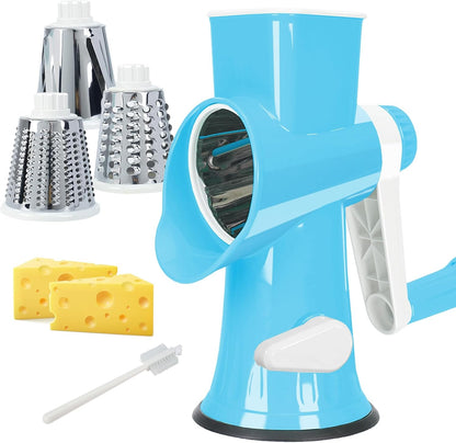 Cheese Grater with Handle,Multifunctional Rotary Cheese Grater