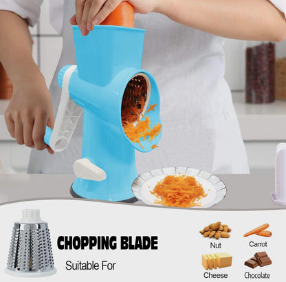 Cheese Grater with Handle,Multifunctional Rotary Cheese Grater