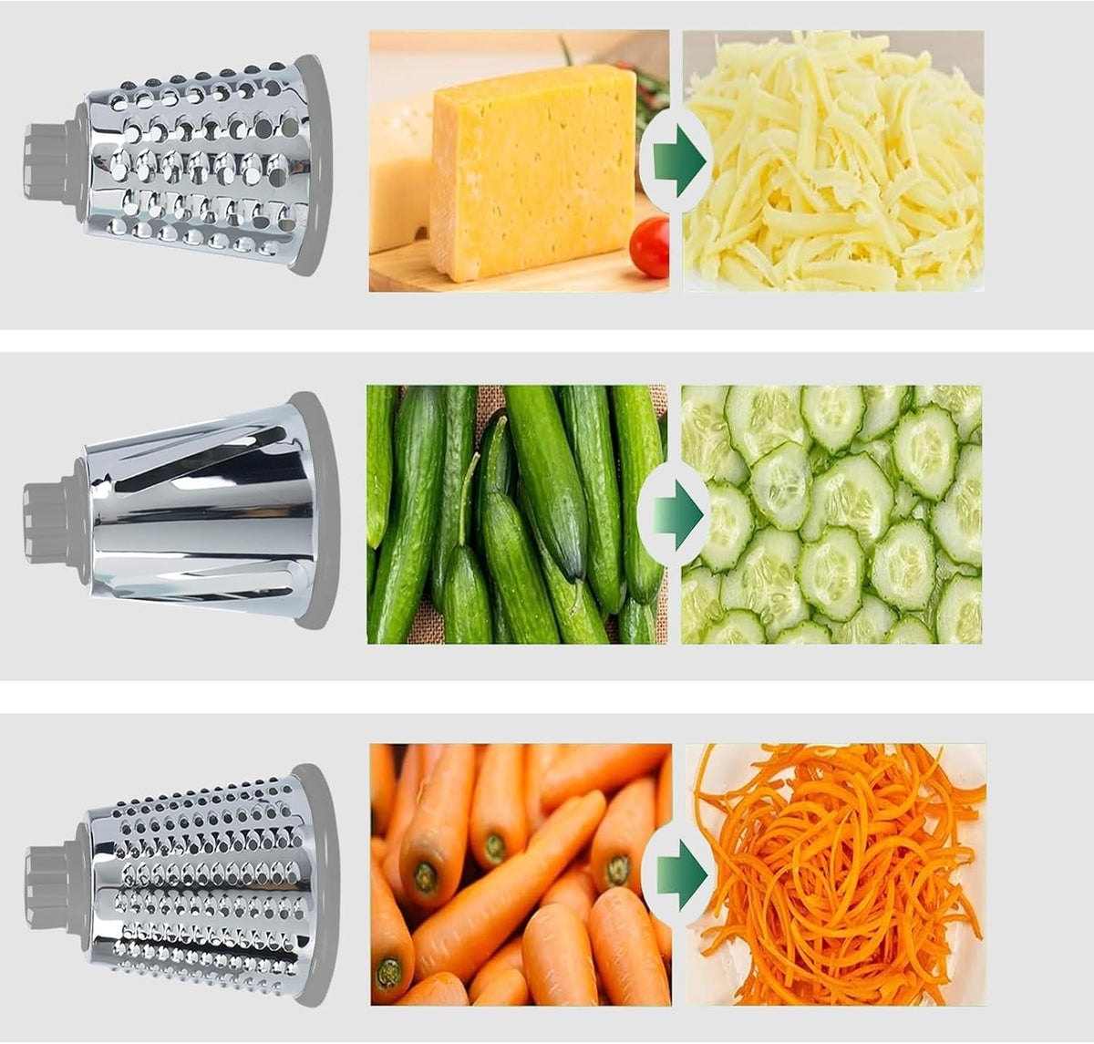 Cheese Grater with Handle,Multifunctional Rotary Cheese Grater
