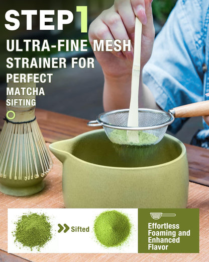 5-Piece Matcha Whisk Set, Green