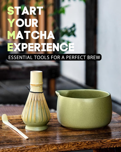 5-Piece Matcha Whisk Set, Green