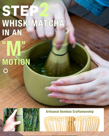 5-Piece Matcha Whisk Set, Green