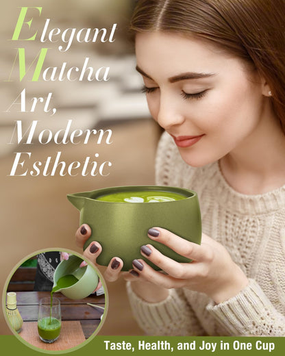 5-Piece Matcha Whisk Set, Green