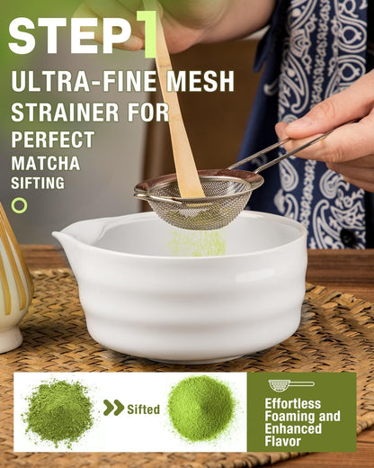 5-Piece Matcha Whisk Set, Green