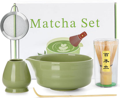 5-Piece Matcha Whisk Set, Green