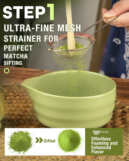 5-Piece Matcha Whisk Set, Green