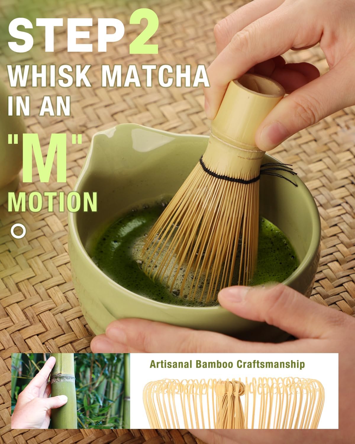 5-Piece Matcha Whisk Set, Green