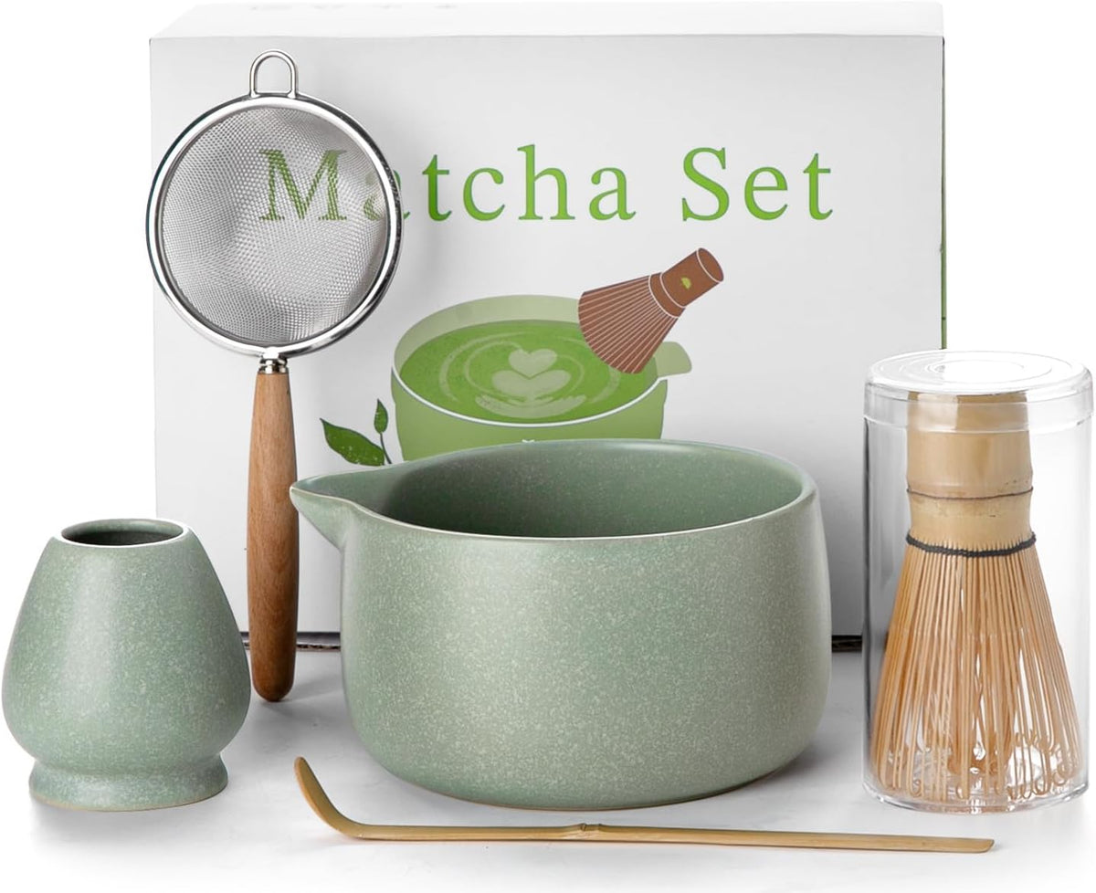 5-Piece Matcha Whisk Set, Green