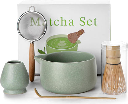 5-Piece Matcha Whisk Set, Green