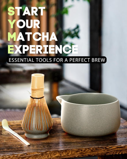 5-Piece Matcha Whisk Set, Green
