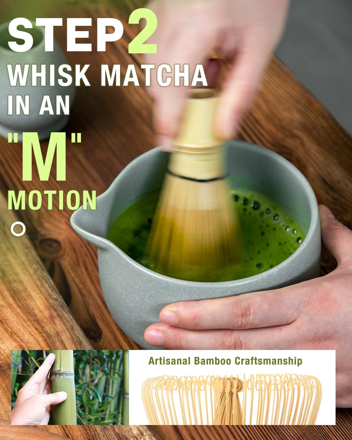 5-Piece Matcha Whisk Set, Green