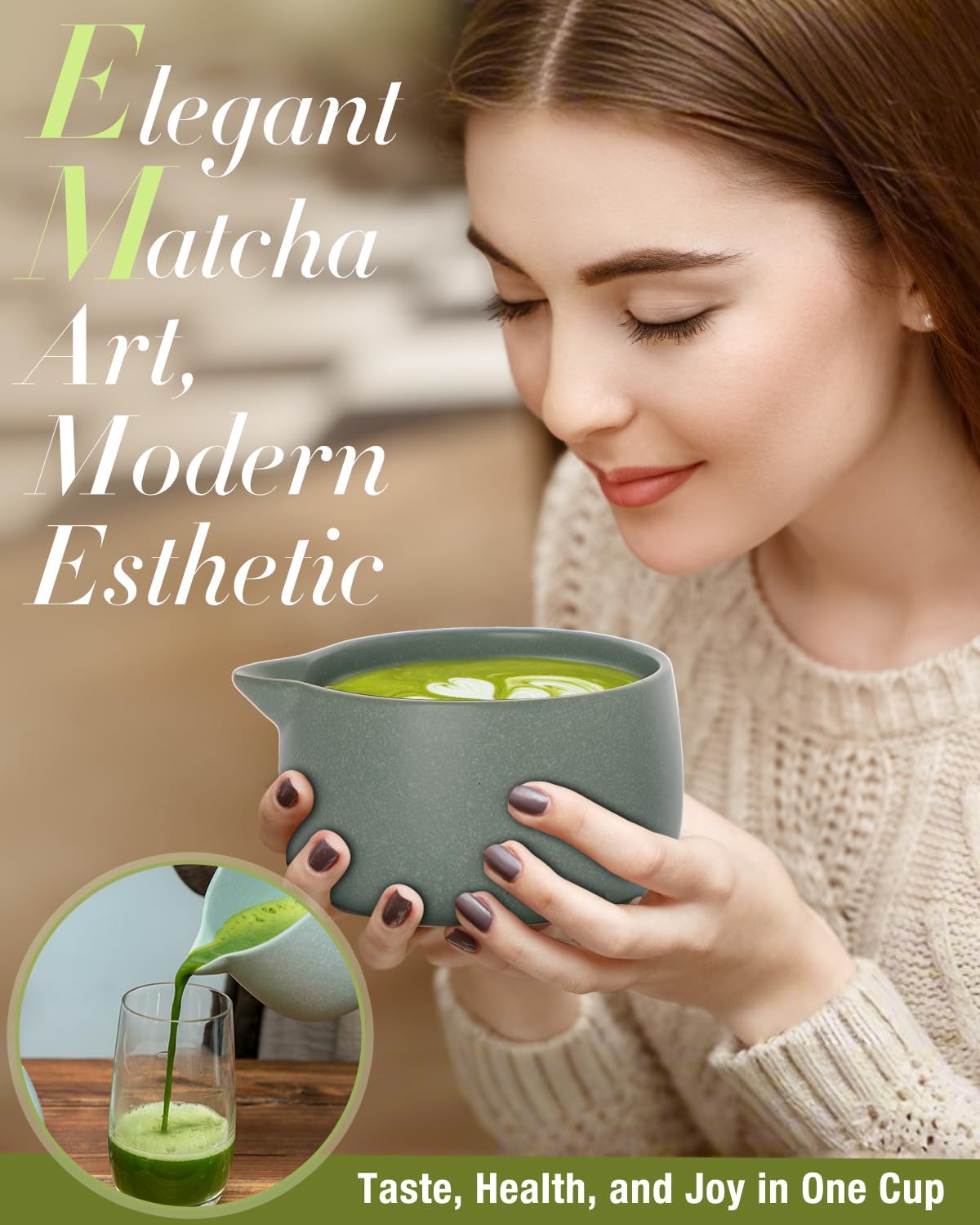 5-Piece Matcha Whisk Set, Green