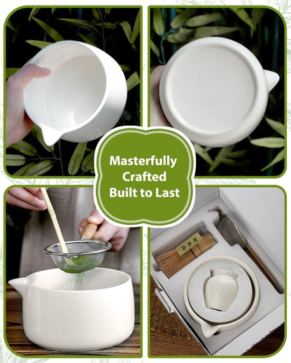 5-Piece Matcha Whisk Set, Green