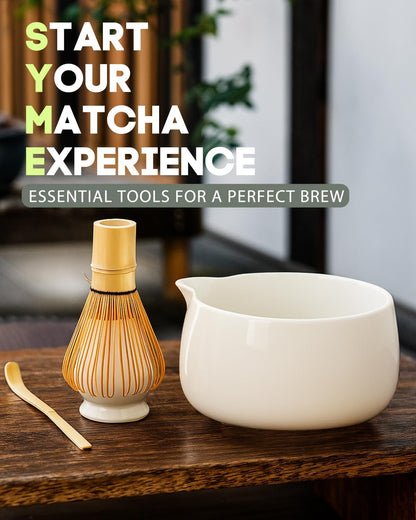5-Piece Matcha Whisk Set, Green