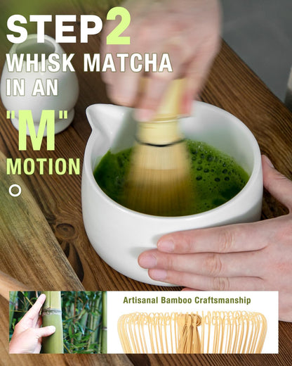 5-Piece Matcha Whisk Set, Green