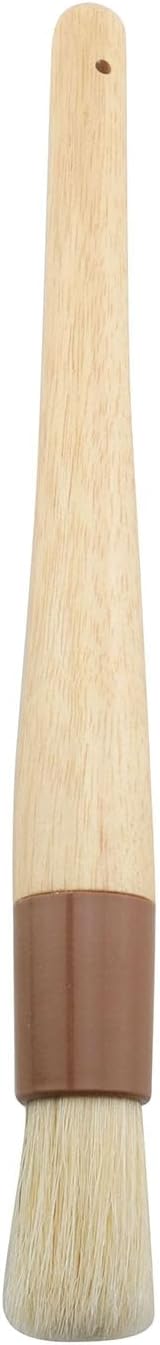 Round Natural Boar Bristle Cake/Biscuit/Oil Brush Kitchen Baking Tool for Spreading Marinades/Sauces/Butter