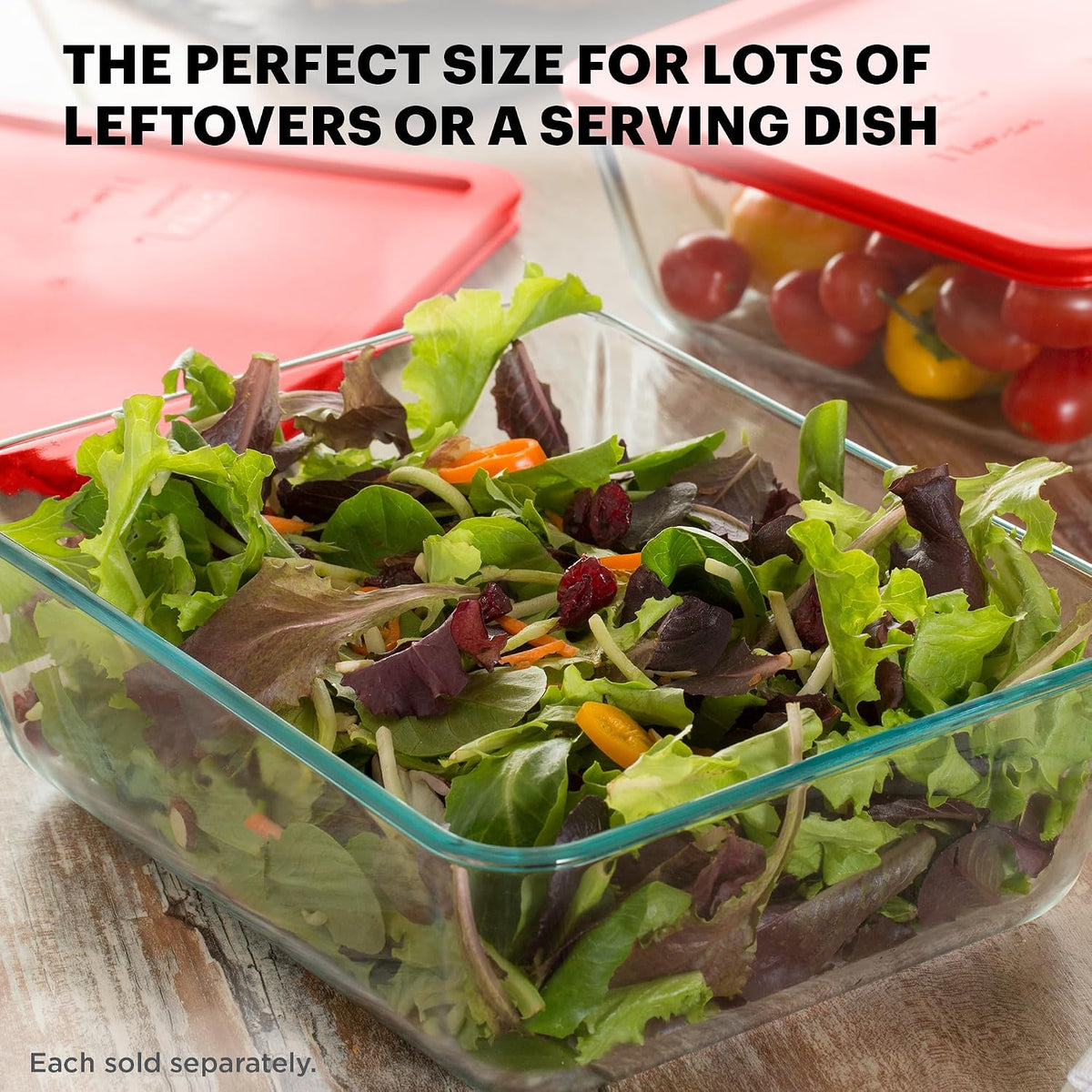 Simply Store 11 Cup Glass Food Storage Container, BPA-Free Lid