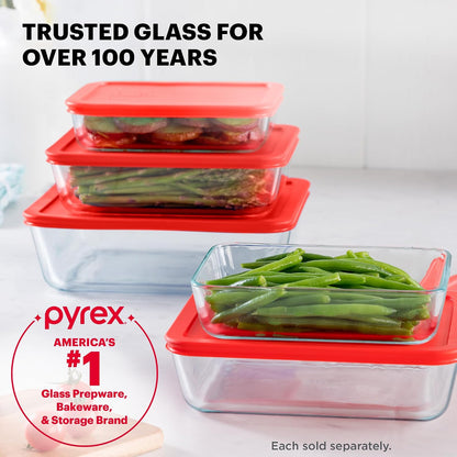Simply Store 11 Cup Glass Food Storage Container, BPA-Free Lid