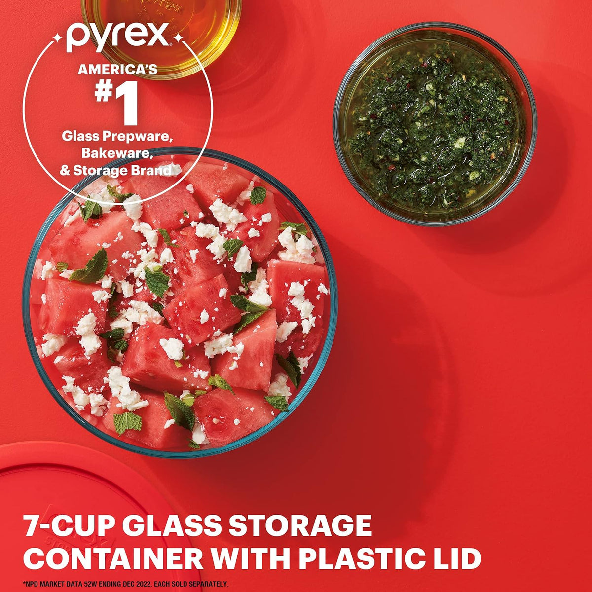Simply Store 11 Cup Glass Food Storage Container, BPA-Free Lid