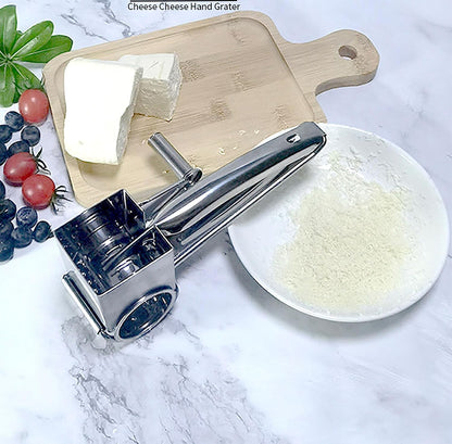 Rotating Cheese Slicer, 7.8 Inch x 4.5 Inch x 3.2 Inch Stainless Steel Grater Shred Machine for Vegetables, Cheese and Lemon (1)