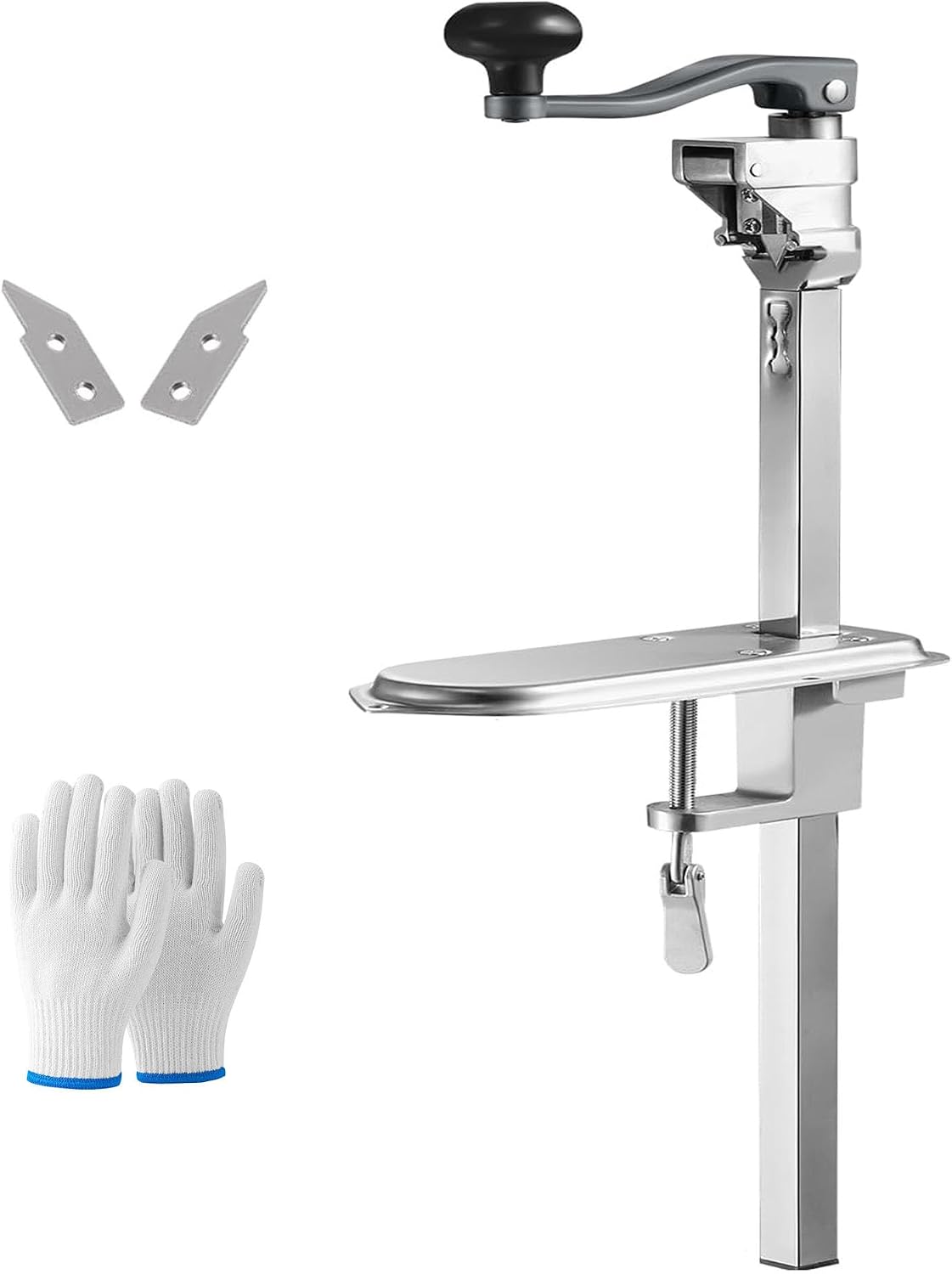 Commercial Can Opener Heavy Duty,27.5” Manual Can Opener for Large Cans Up to 17.7”, Tabletop Industrial Can Opener with Replaceable Blade for Restaurants, Bars, Canteens