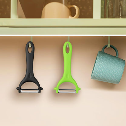 2PCS Potato Peeler, Y-Shaped Swivel Vegetable Peeler, Green + Black