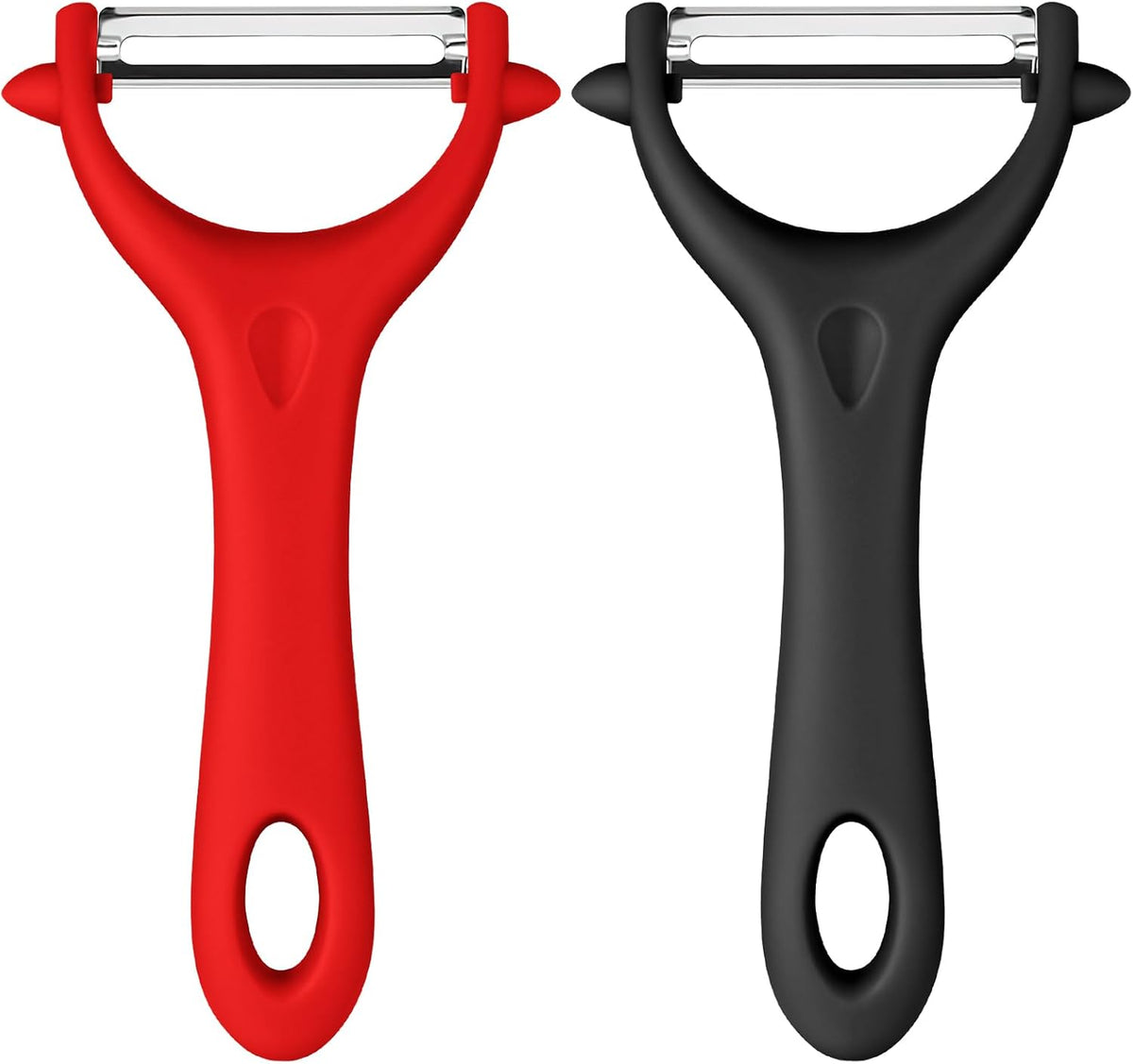 2PCS Potato Peeler, Y-Shaped Swivel Vegetable Peeler, Green + Black