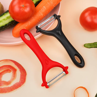 2PCS Potato Peeler, Y-Shaped Swivel Vegetable Peeler, Green + Black