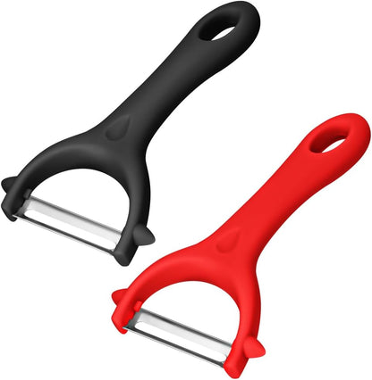 2PCS Potato Peeler, Y-Shaped Swivel Vegetable Peeler, Green + Black