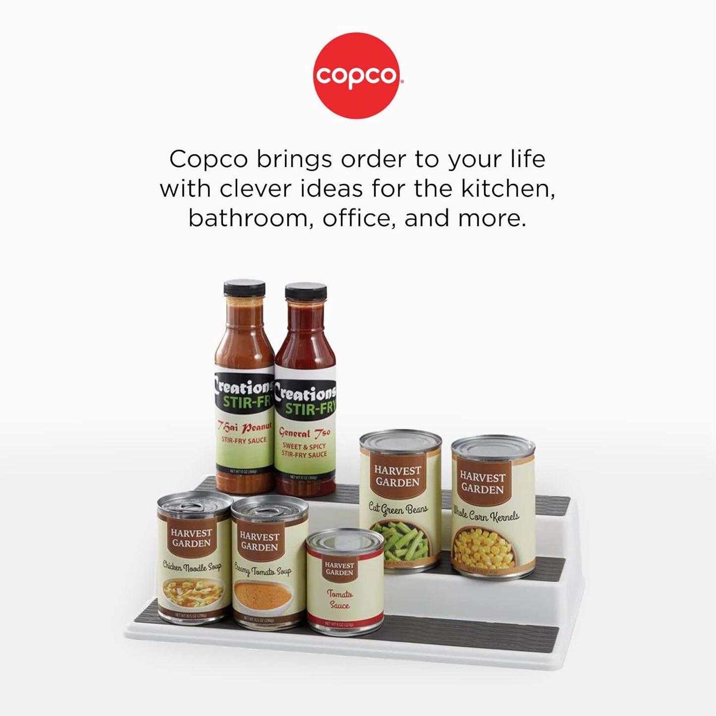 3-Tier Cabinet Spice Rack Organizer, 10 Inch Tiered Shelf Riser for Kitchen Cabinets, Pantry, and Countertop - Holds Spices, Seasonings, Oils, and Condiments