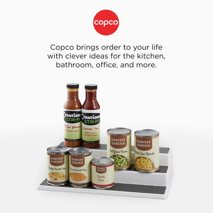 3-Tier Cabinet Spice Rack Organizer, 10 Inch Tiered Shelf Riser for Kitchen Cabinets, Pantry, and Countertop - Holds Spices, Seasonings, Oils, and Condiments
