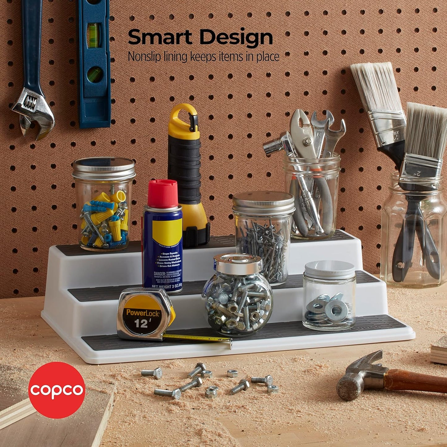 3-Tier Cabinet Spice Rack Organizer, 10 Inch Tiered Shelf Riser for Kitchen Cabinets, Pantry, and Countertop - Holds Spices, Seasonings, Oils, and Condiments