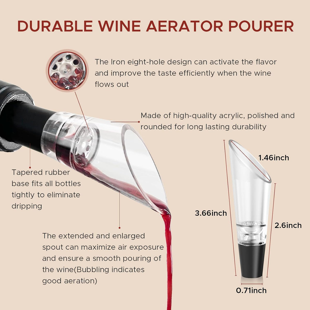 Wine Bottle Opener Gift Set, Zinc Alloy Wing Corkscrew with Vacuum Stopper & Aerator Pourer, Multifunctional Wine Corkscrew for Kitchen, Bar, Party, Camping, BBQ, Wedding, Dinner Gathering