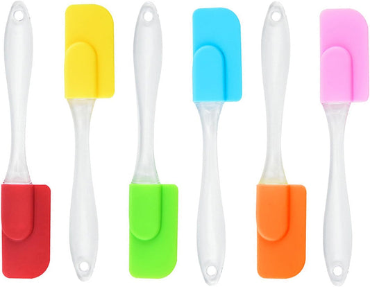 6 Piece Mini Silicone Spatula Set, Small Heat-Resistant Rubber Spatulas for Baking, Cooking, Mixing, Non-Stick Kitchen Tools for Cooking & Baking
