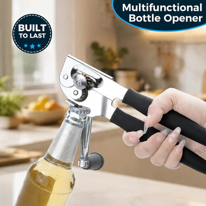 Heavy-Duty Commercial Manual Crank Can Openers,Rubber-Coated Long Handles | Easy to use, Ergonomic,Works Great on #10 Cans,for Restaurants,Home Kitchens,Seniors & Arthritis
