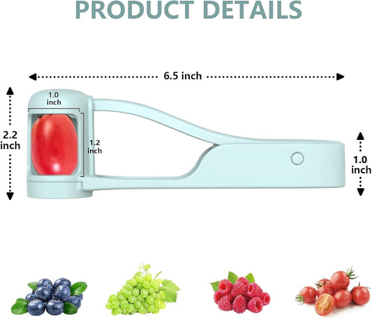 Grape Cutter Grape Slicer for Toddlers,Grape Cherry Tomato Strawberry Cutter Quarter Slicer tool For Vegetable Fruit Salad Cake Decoration,Stainless Steel kitchen Gadget Fruit cutter
