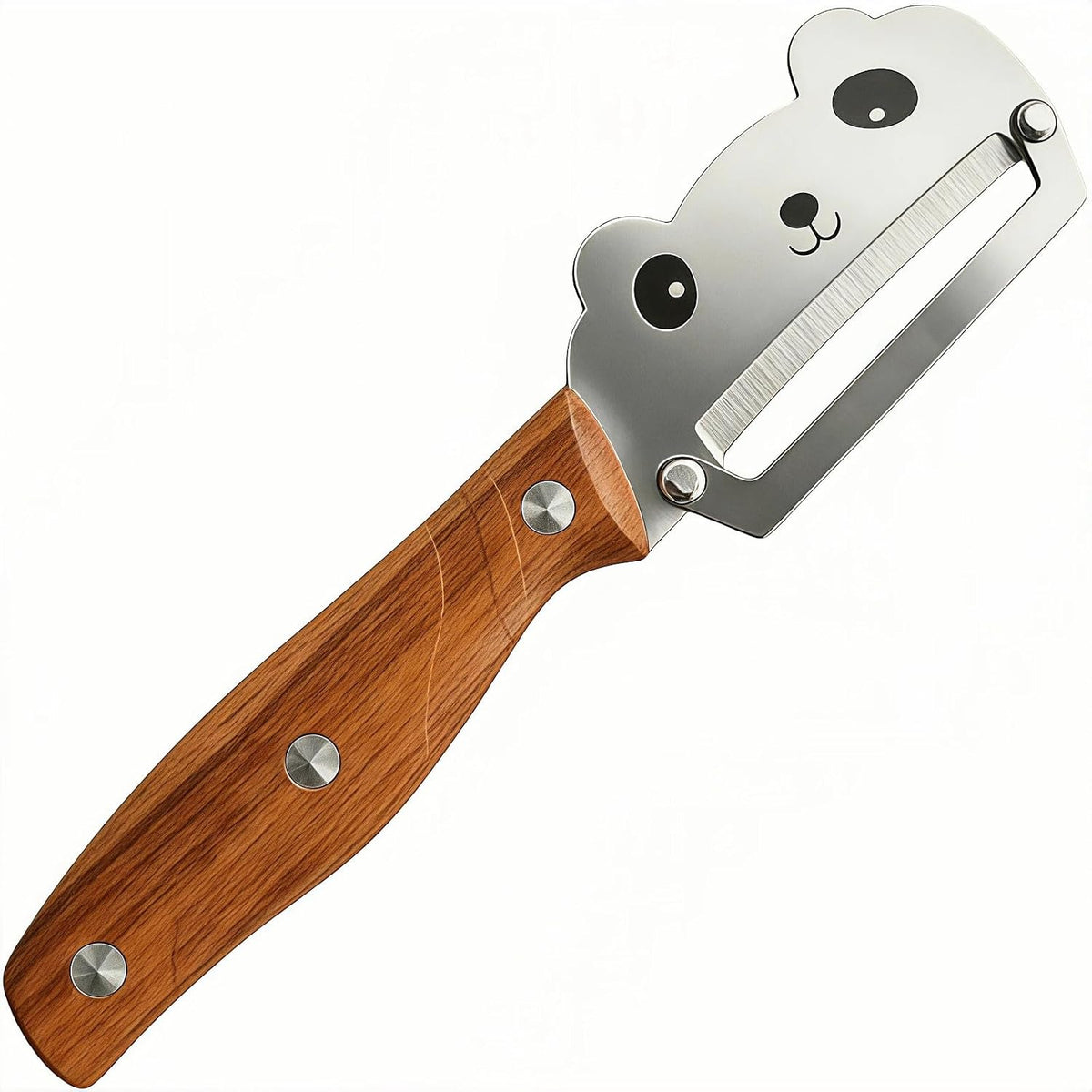 Vegetable Peeler, Stainless Steel Wooden Handle for Potato, Apple