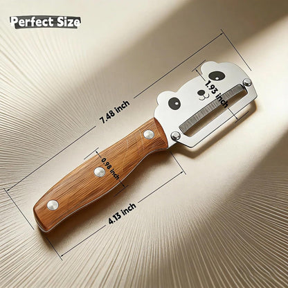 Vegetable Peeler, Stainless Steel Wooden Handle for Potato, Apple